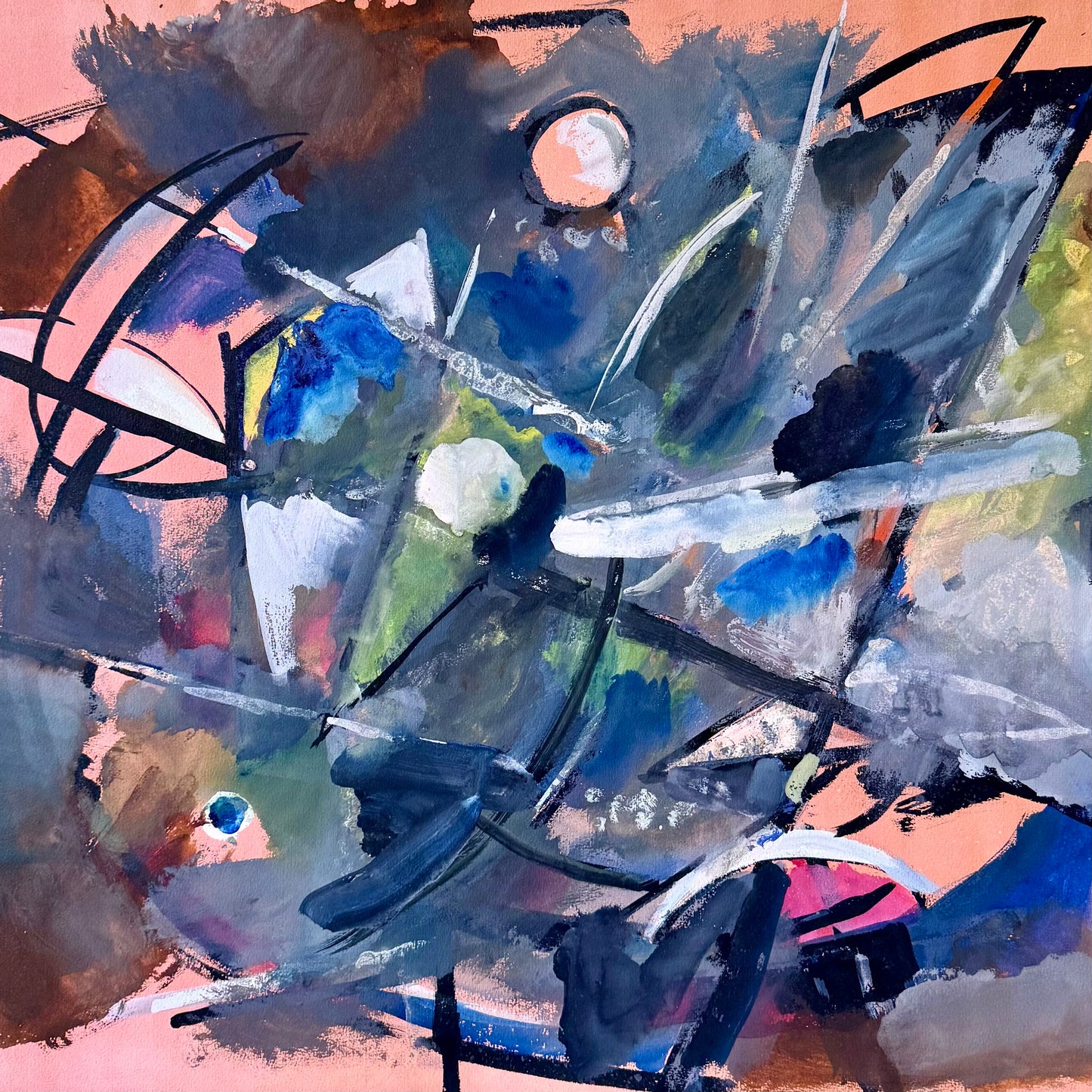 Abstract Gouache, 1940s on Paper, 1940s/50s  by John Von Wicht (1888-1970) - Unframed