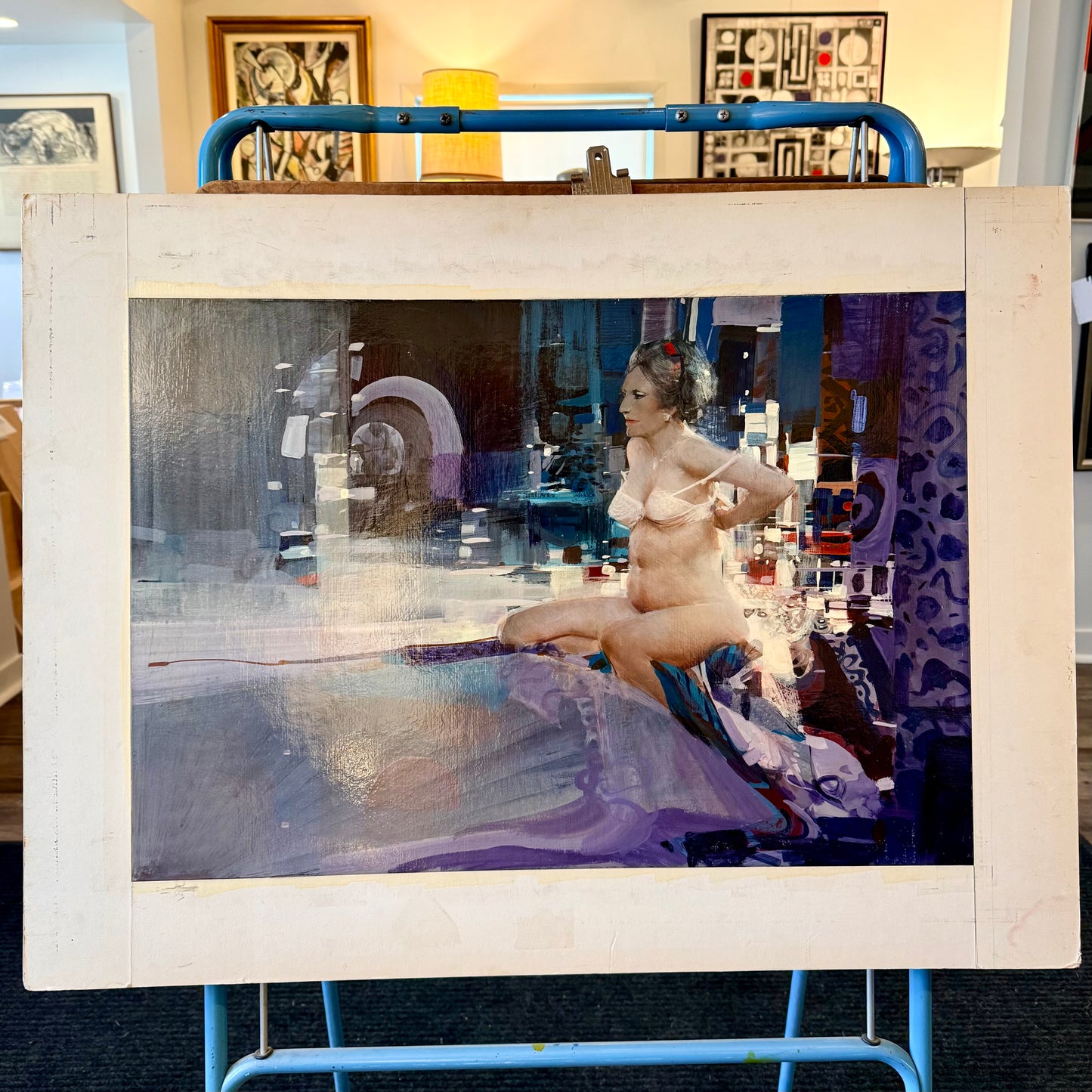 Surrealist Figure, 1970s - Acrylic on Board by John Conrad Berkey (1932-2008) Unframed