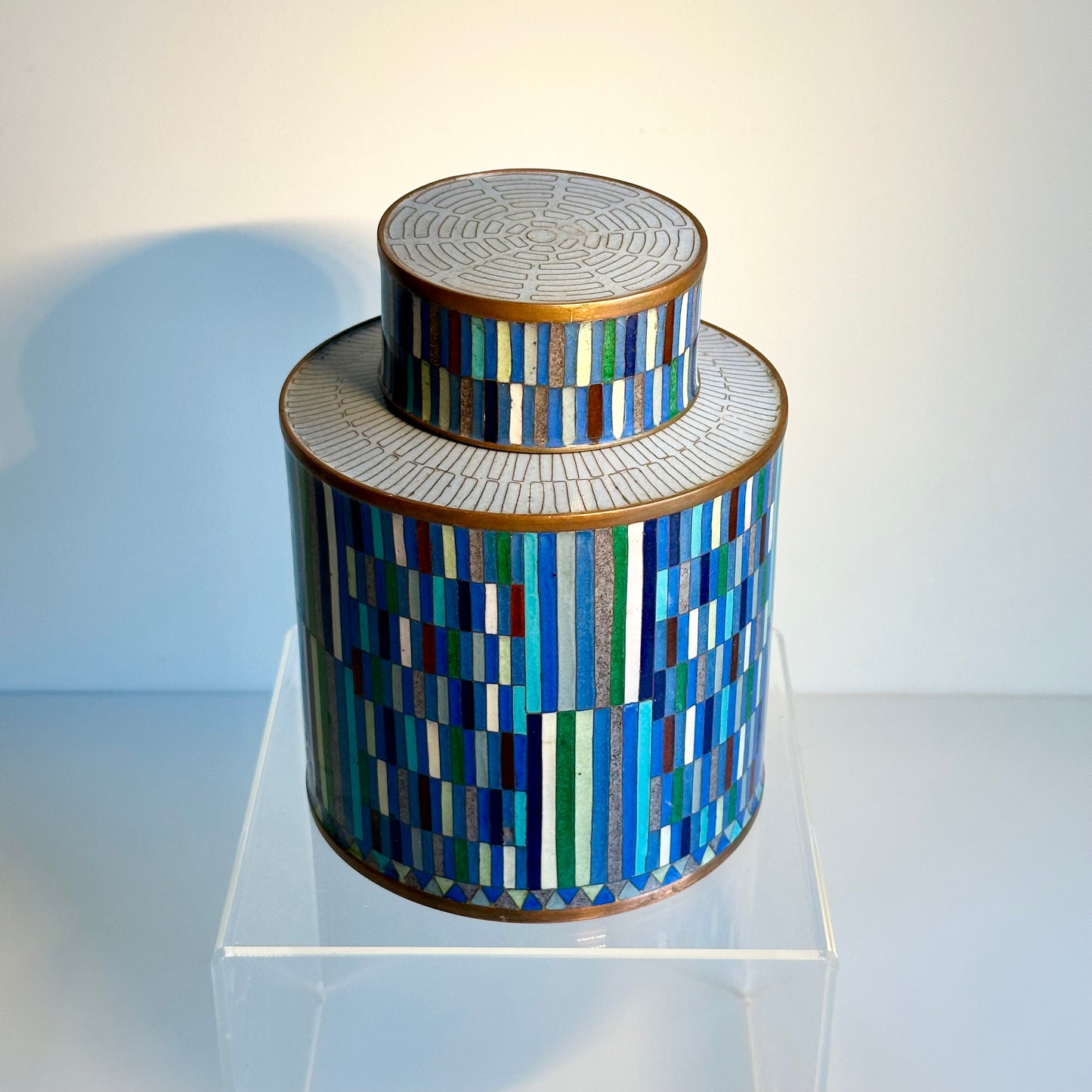 Cloisonné Lidded Jar by Fabienne Jouvin, Paris