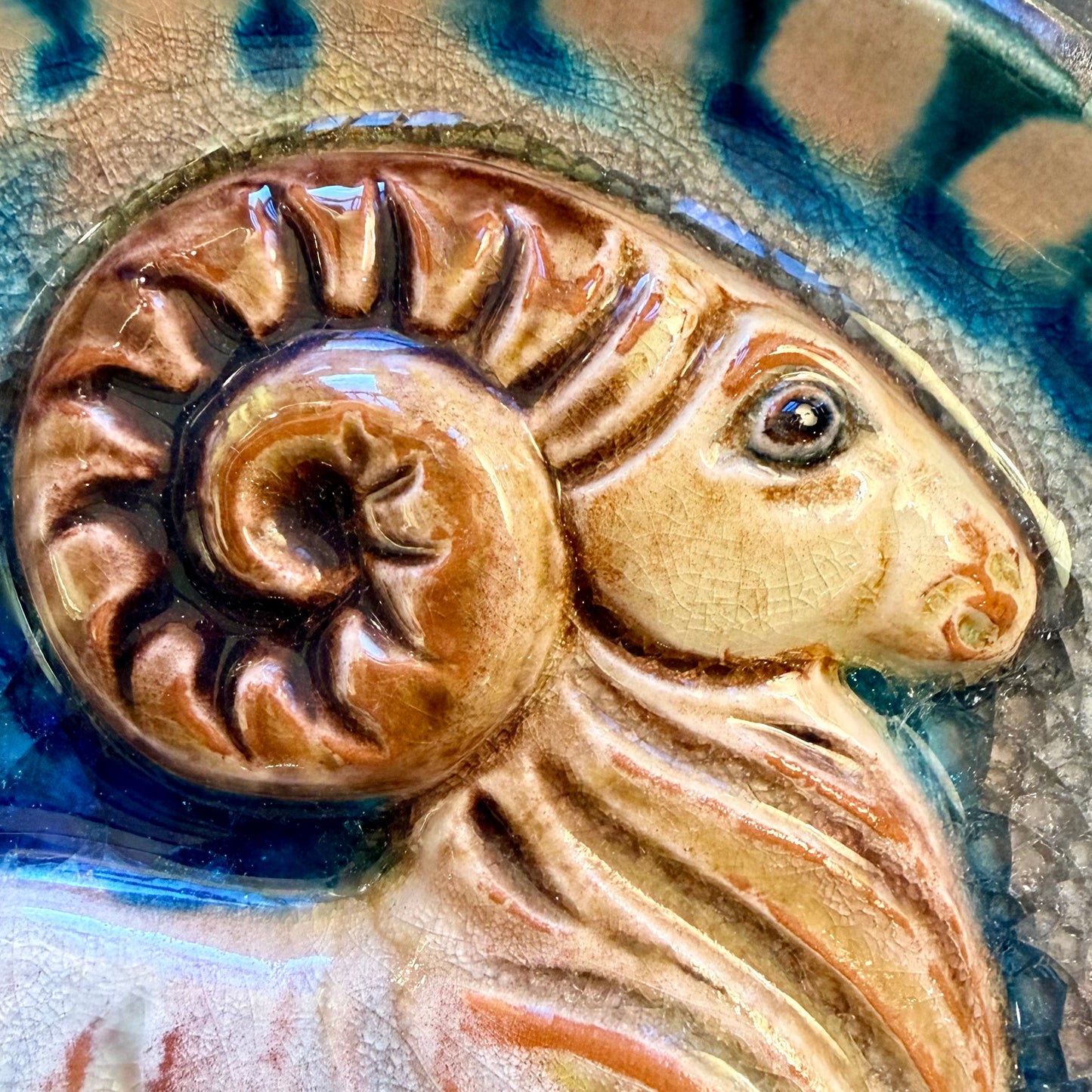 Aries Zodiac Ceramic Wall Plaque by Staatliche, Germany
