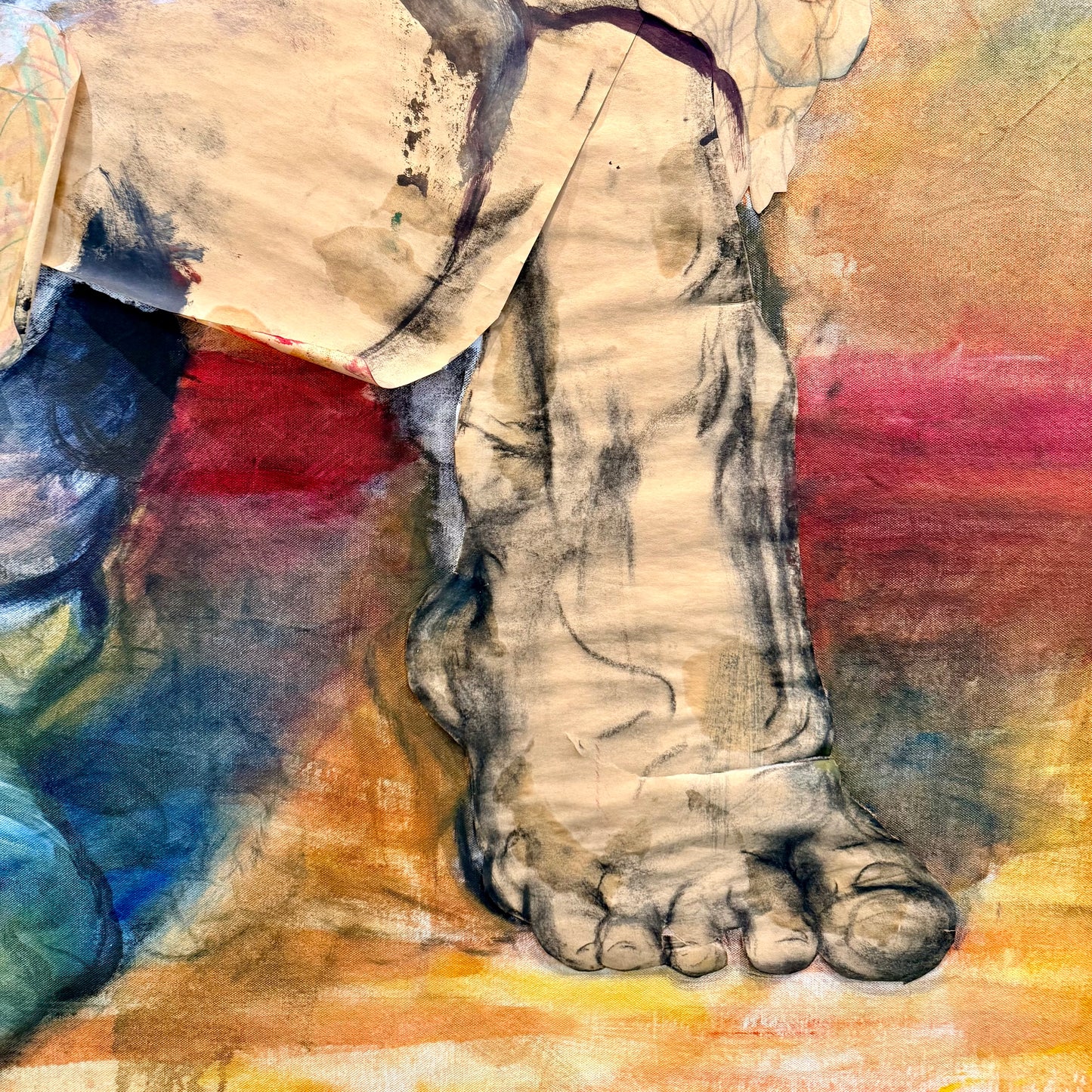 Monumental Abstract Mixed Media on Canvas by Sarah Elizabeth Hall, (21st C.)