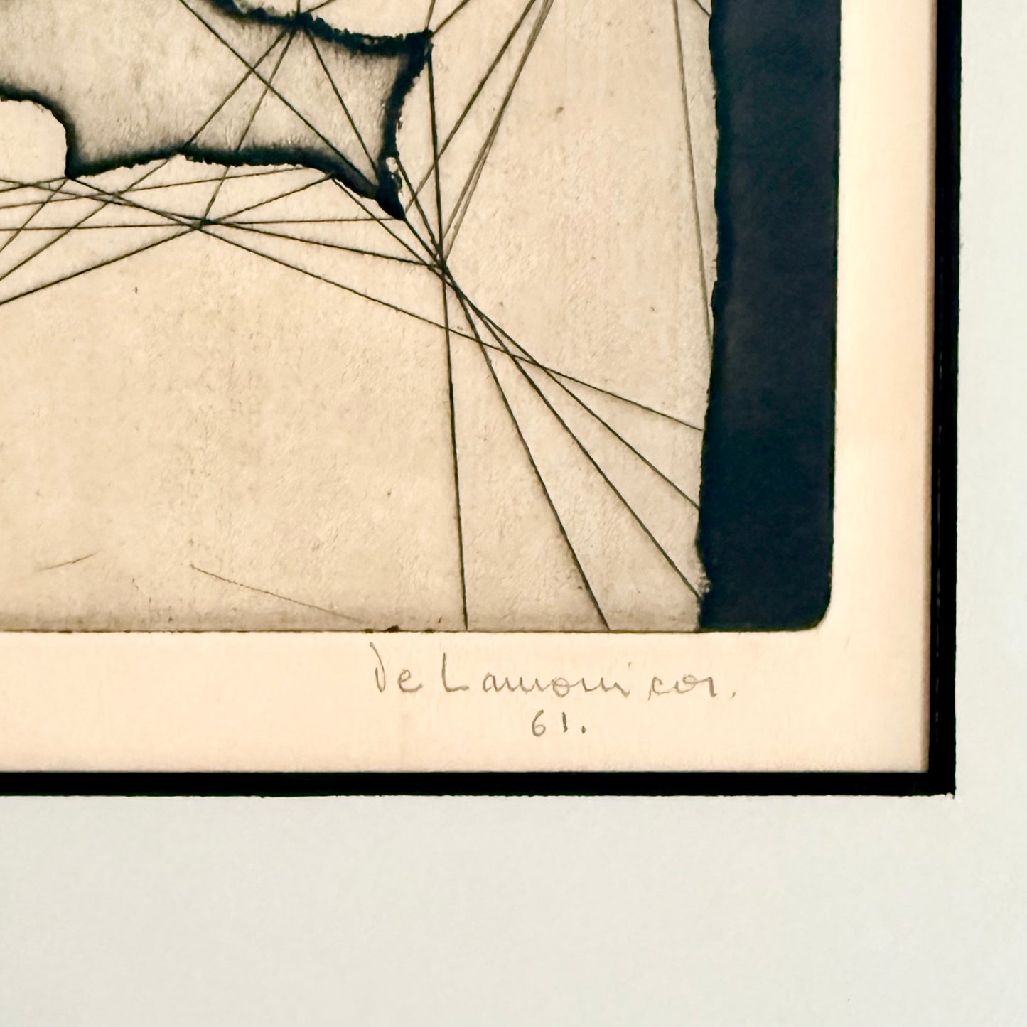 "Gravura #45", 1961- Aquatint by Roberto De Lamonica (1933-1995)