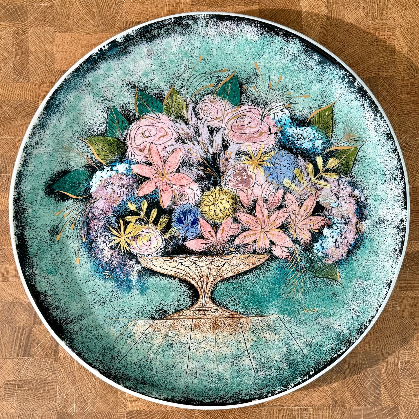 Large MCM Ceramic Platter by Sasha Brastoff