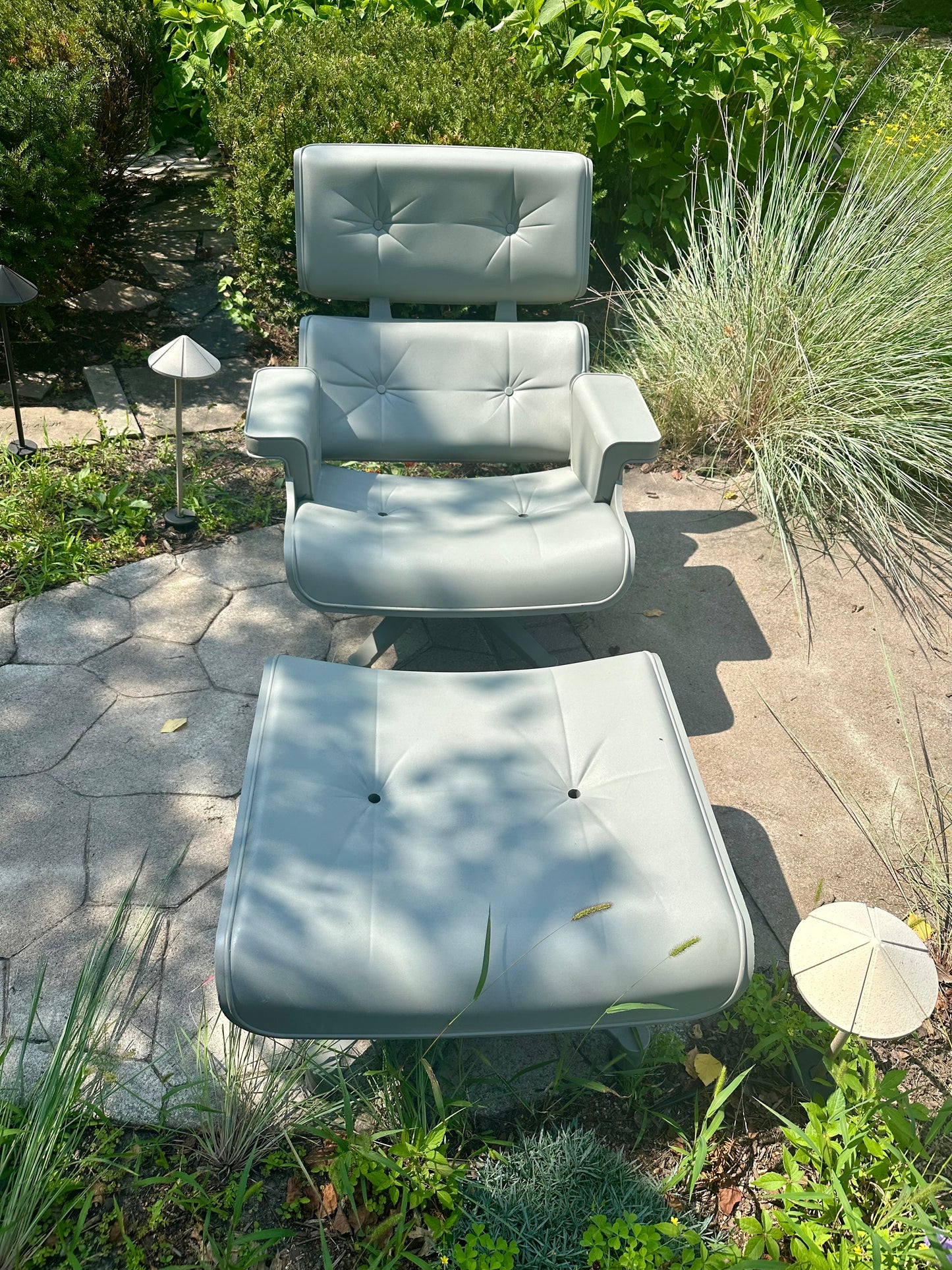 "Eames 56" Outdoor Lounge Chair and Ottoman by MAL, Netherlands - Molded Polyethylene