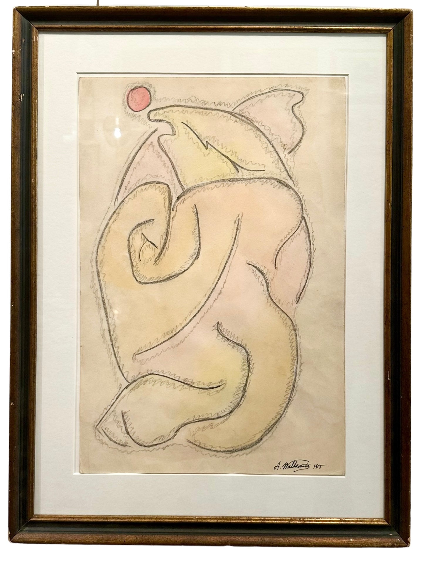 Modernist Watercolor by Alexander Walkowitz (1878-1965)