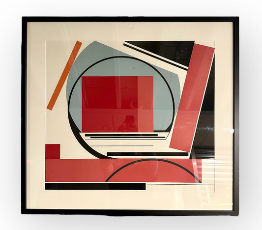 Composition in Square, Screenprint 1971 by Gunther Fruhtrunk, Germany