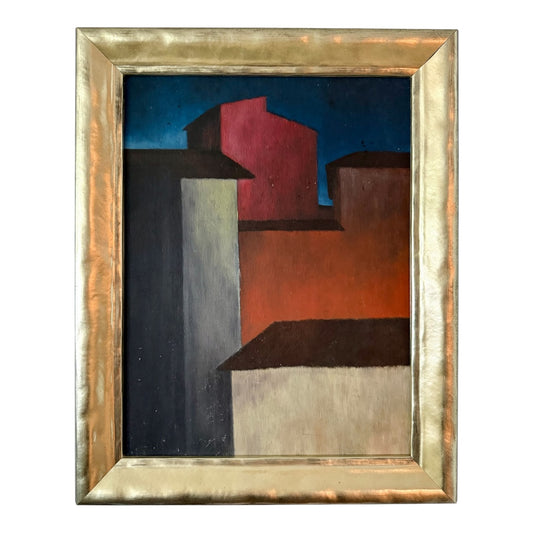 Untitled 1920s Oil on Board by Mario Sironi (1885-1961)