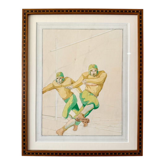 Mixed Media Illustration - Football Players - Unsigned