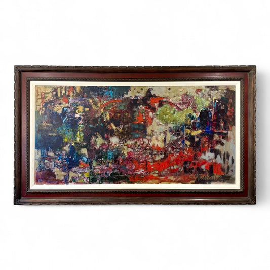 Mid-Century Abstract Oil on Board by Kathryn Bradford Dyer (1916-2005)