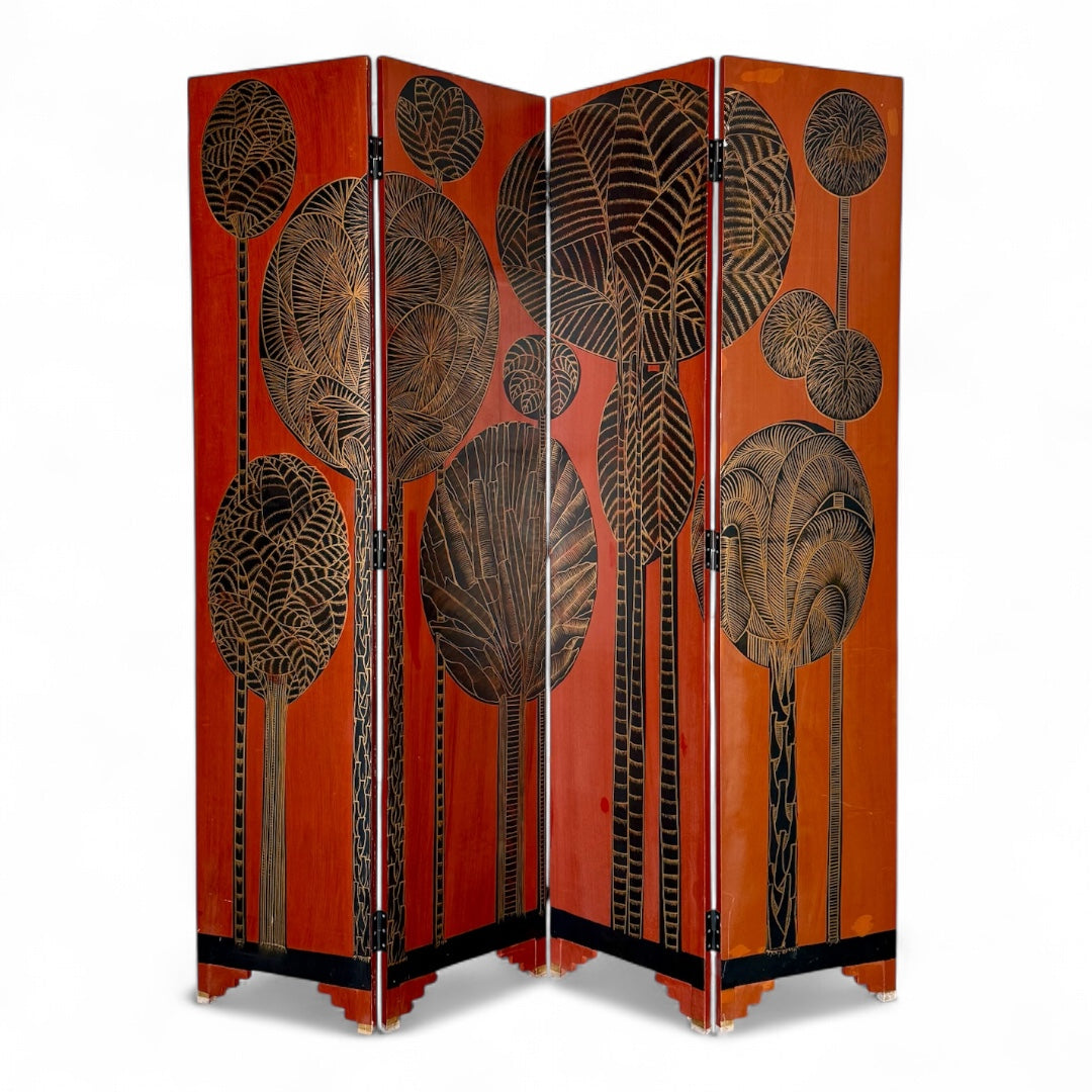 Tropical Art Deco Style Screen / Room Divider