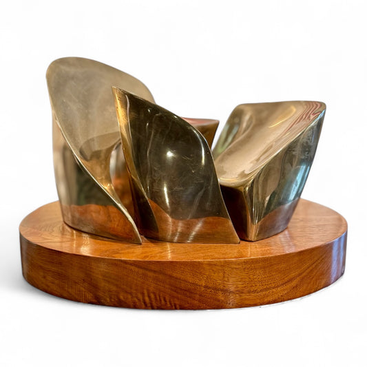 Modernist Brass or Bronze Sculpture by Robert Peterson, MN (1932-2016)