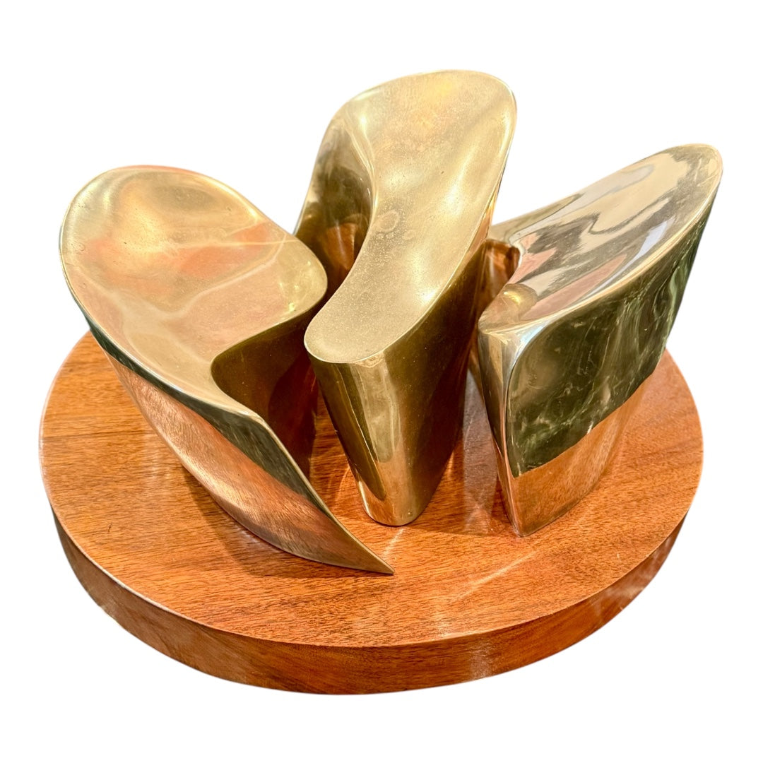 Modernist Brass or Bronze Sculpture by Robert Peterson, MN (1932-2016)