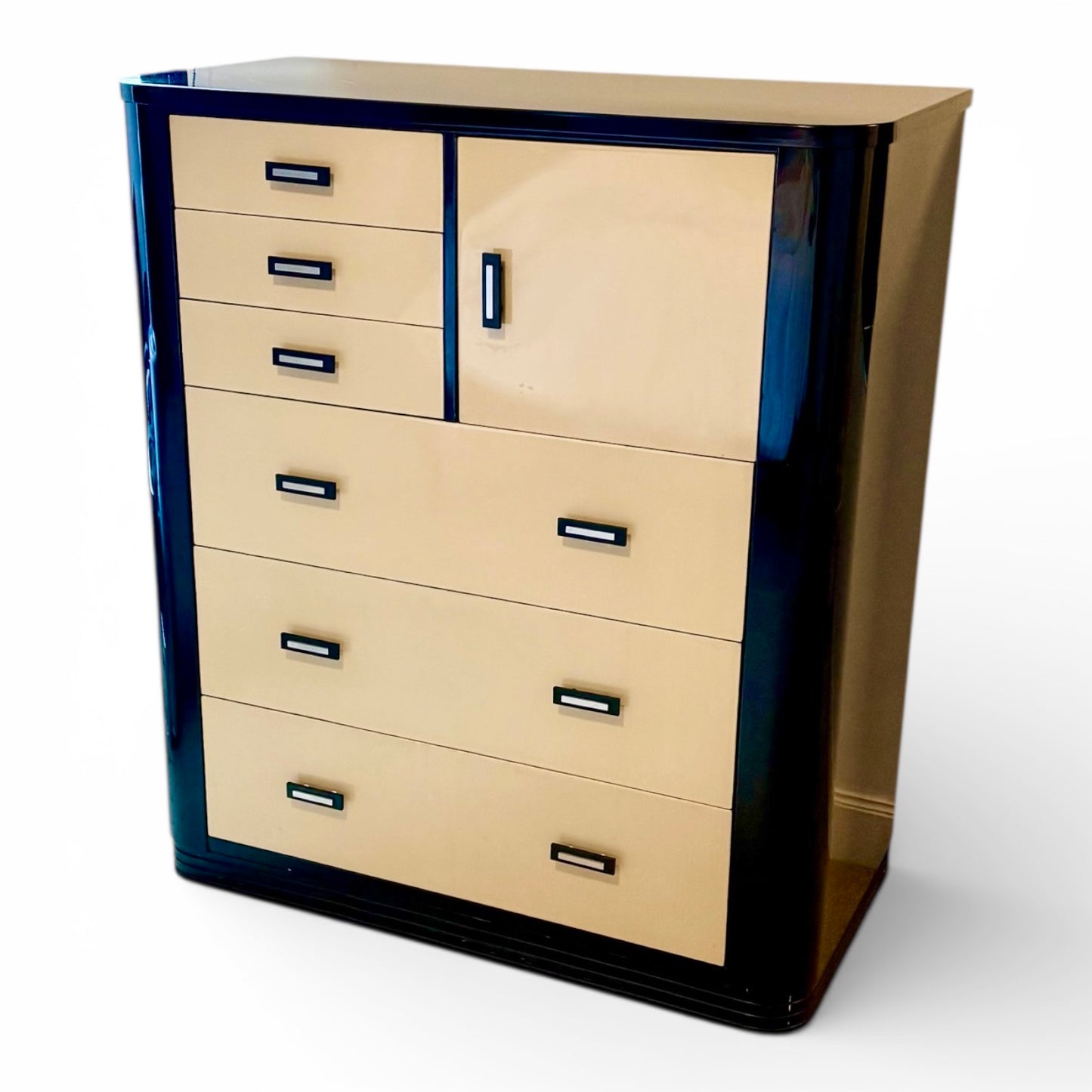1930s Art Deco Steel and Enamel Dresser by Norman Bel Geddes (1893-1958)