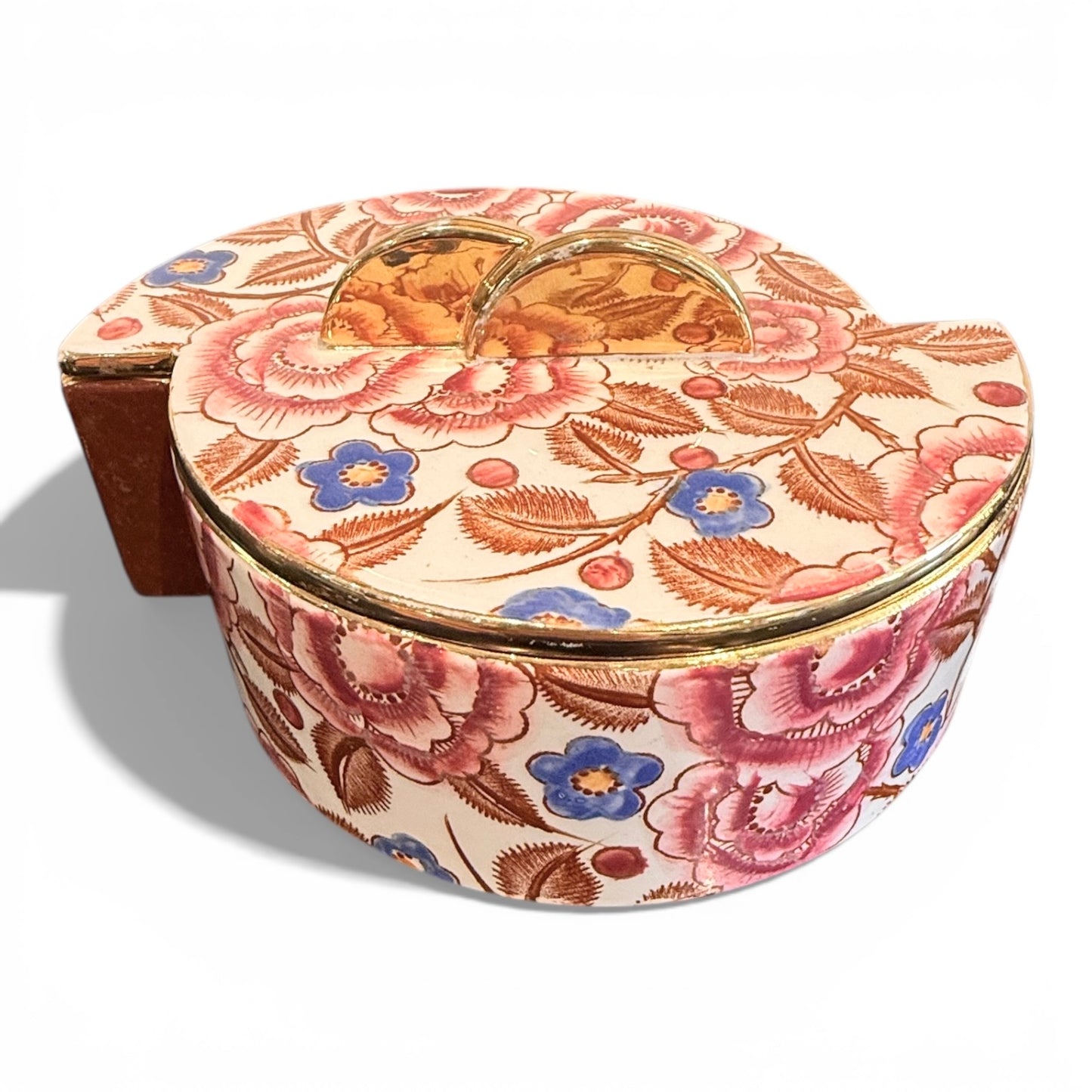 Art Deco Ceramic Jewelry Box by Raymond Chevalier for Boch La Louviere, Belgium