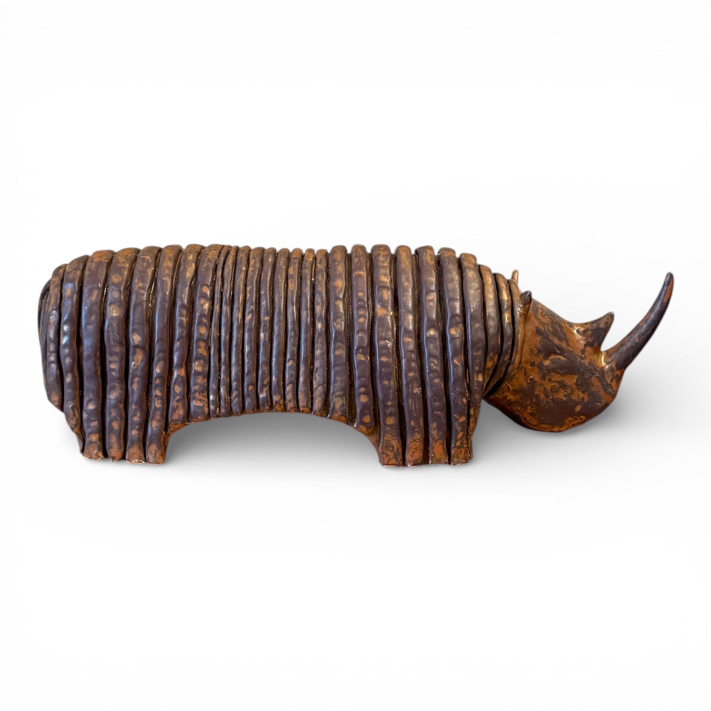 Ceramic Rhinoceros by Lynn DeMarco (b.1975)