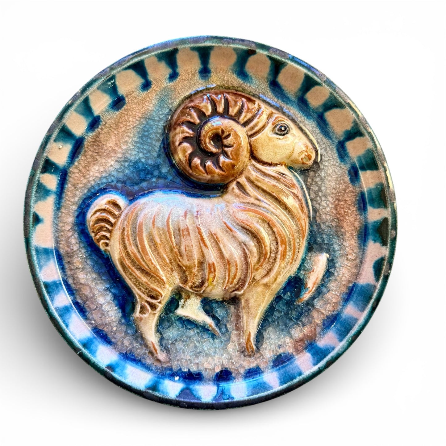 Aries Zodiac Ceramic Wall Plaque by Staatliche, Germany