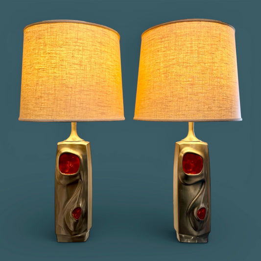 Pair of Amorphic Table Lamps by Richard Barr for Laurel, 1965