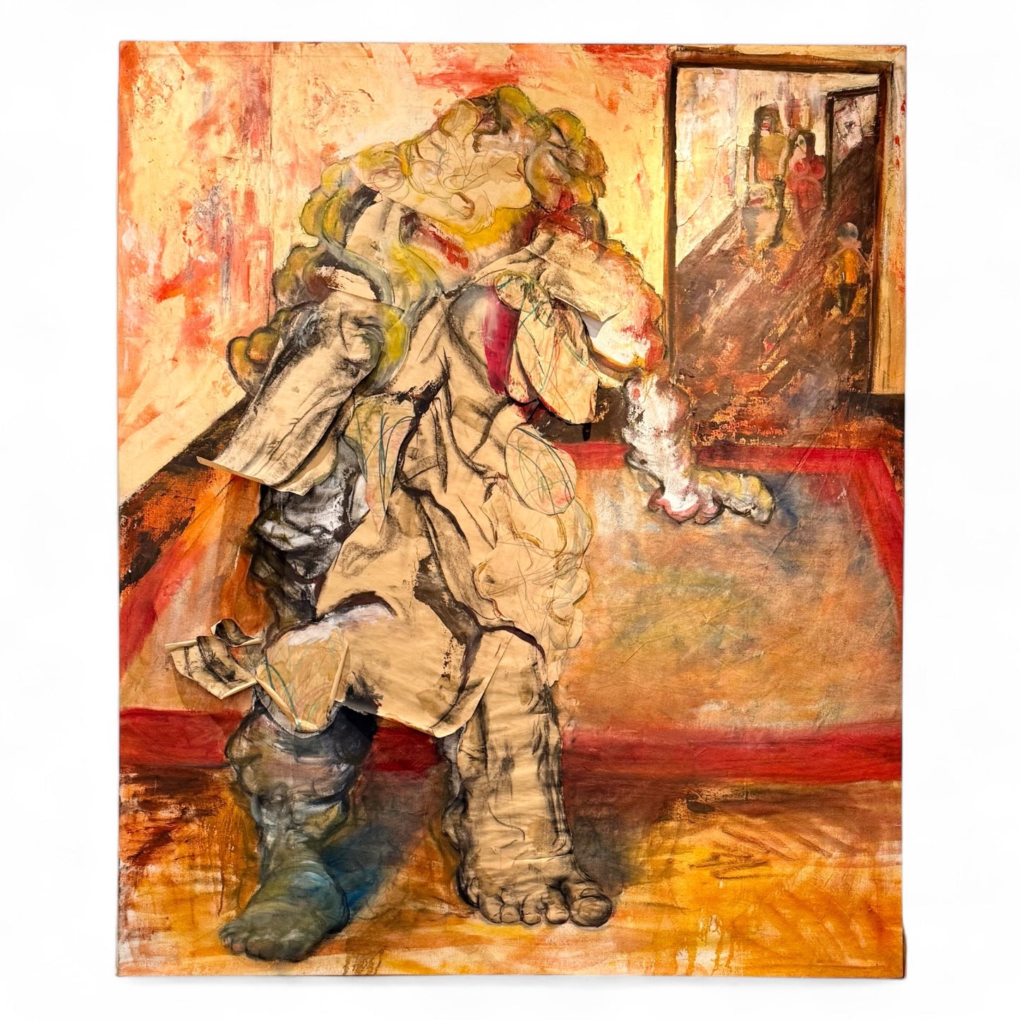 Monumental Abstract Mixed Media on Canvas by Sarah Elizabeth Hall, (21st C.)