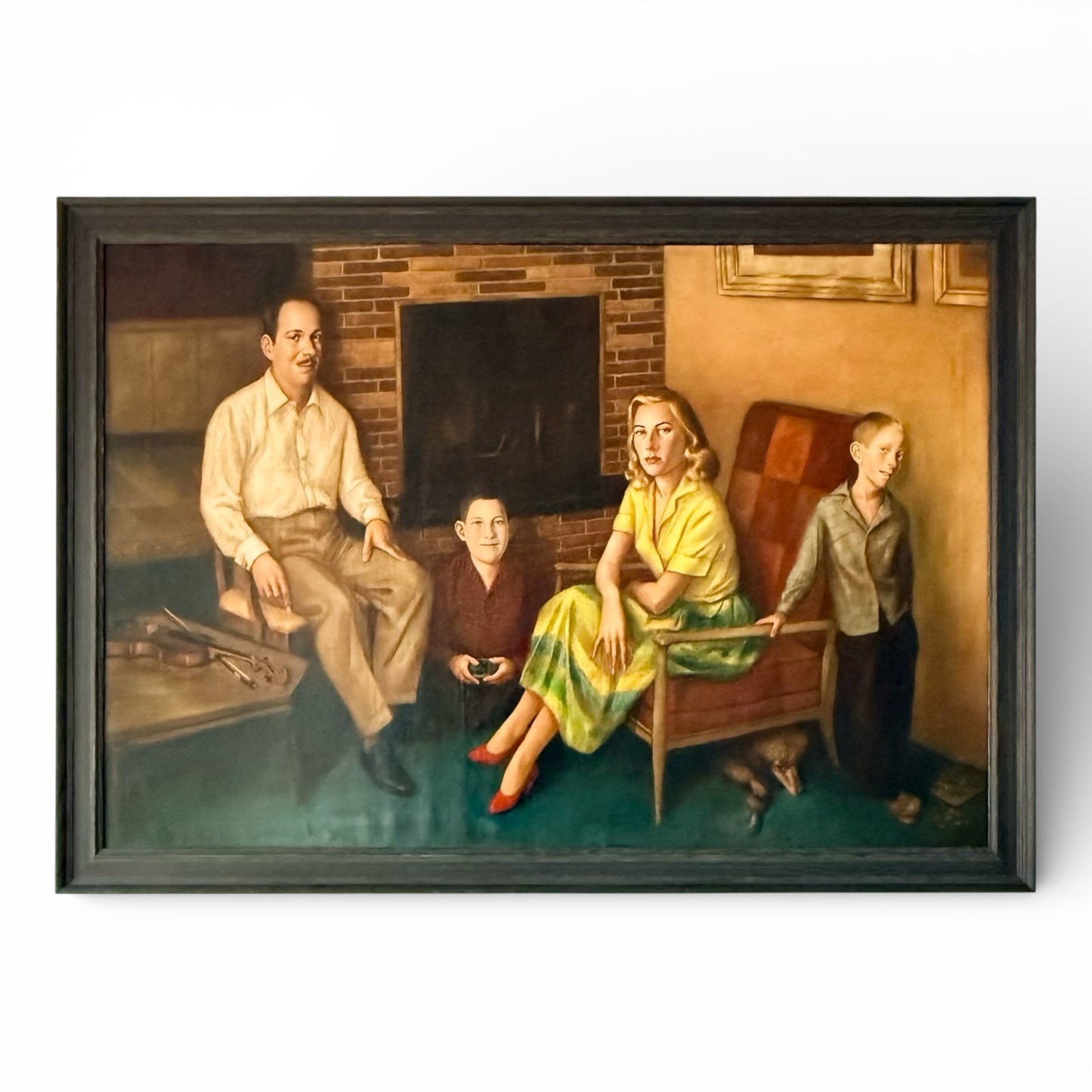 Large (Unintentionally Surreal) Family Portrait, 1959 - Oil on Canvas - Unknown Artist