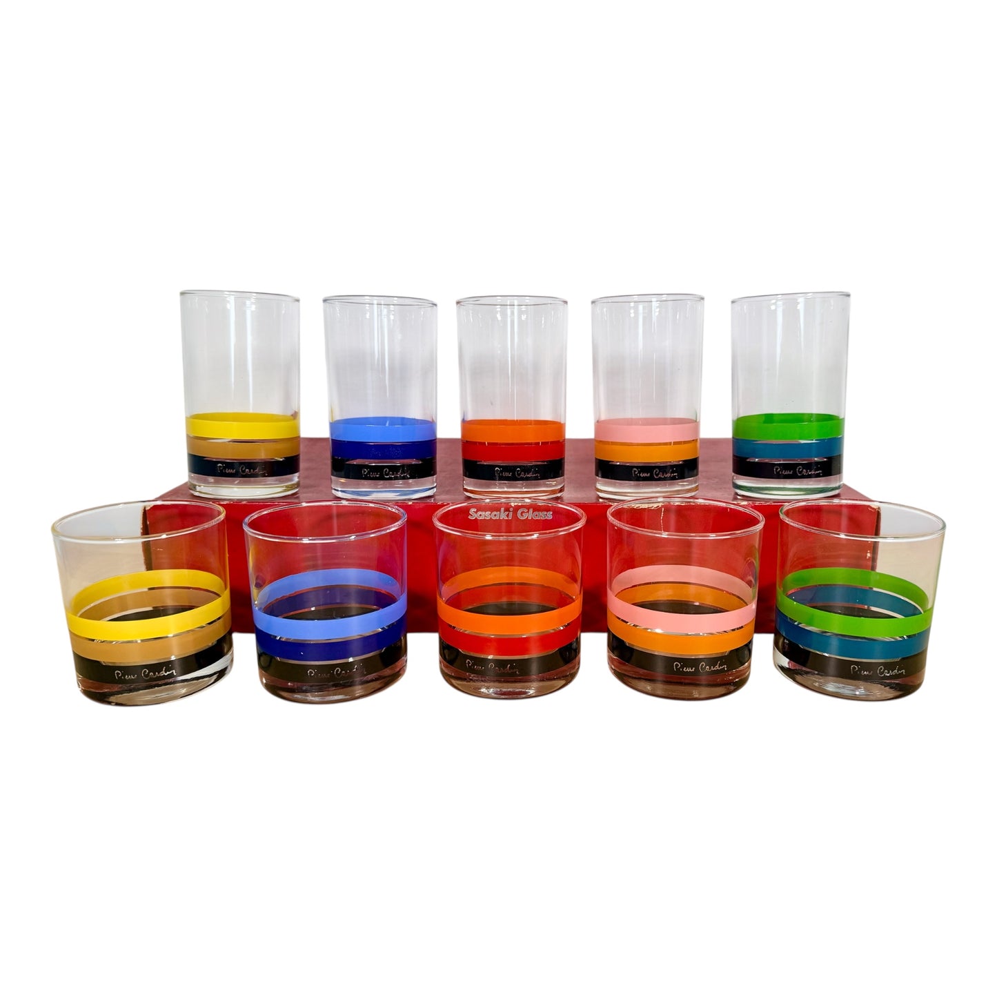 Pierre Cardin Tumblers for Sasaki Glass, Japan - 1970s