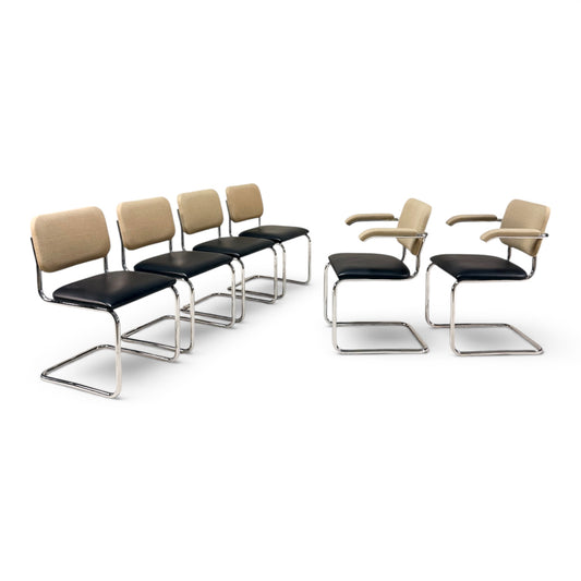Set of 6 Cesca Chairs by Marcel Breuer for Knoll
