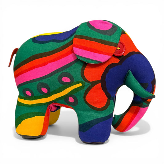 1970s Marimekko / Banbury Cross Stuffed Elephant