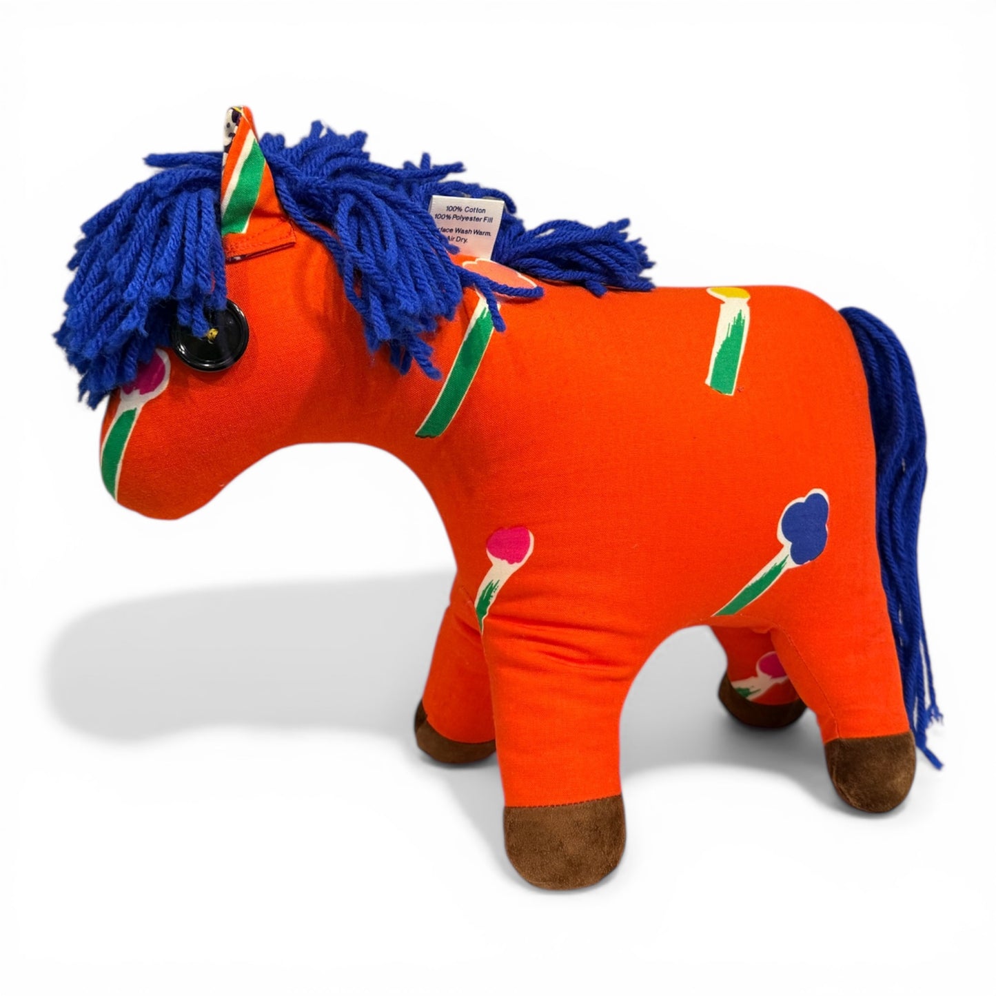 1970s Marimekko / Banbury Cross Stuffed Horse - Suede Feet