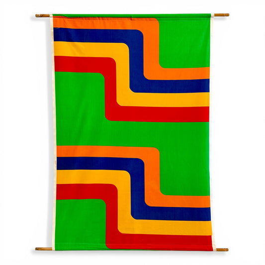 Large Fabric Wall Hanging - 1970s - 48" x 69"