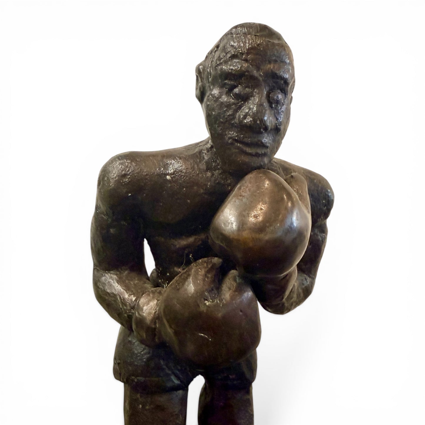Mid-Century Bronze Sculpture of a Boxer - Unsigned