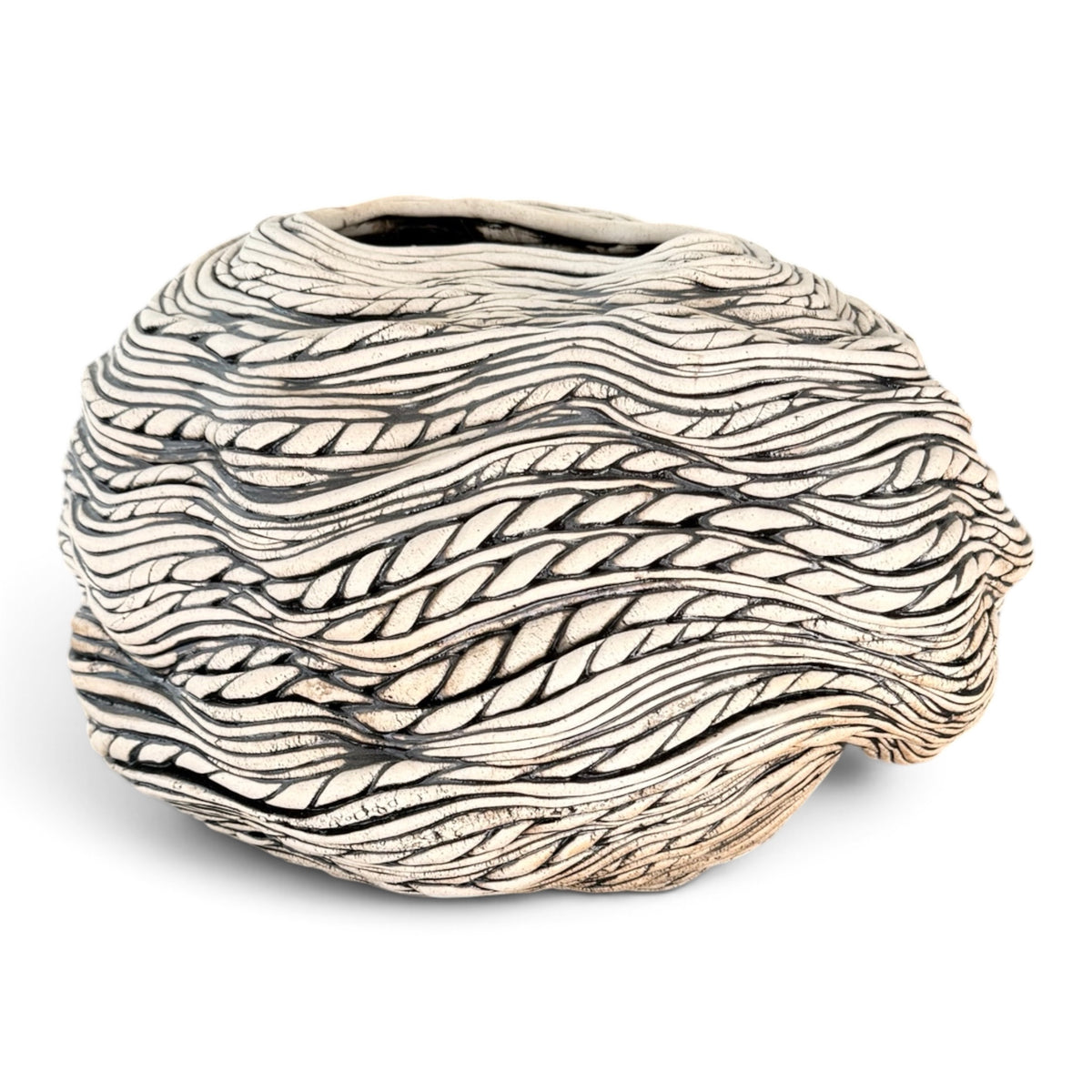 Striated Ceramic Vessel by Lynn DeMarco (b. 1975)