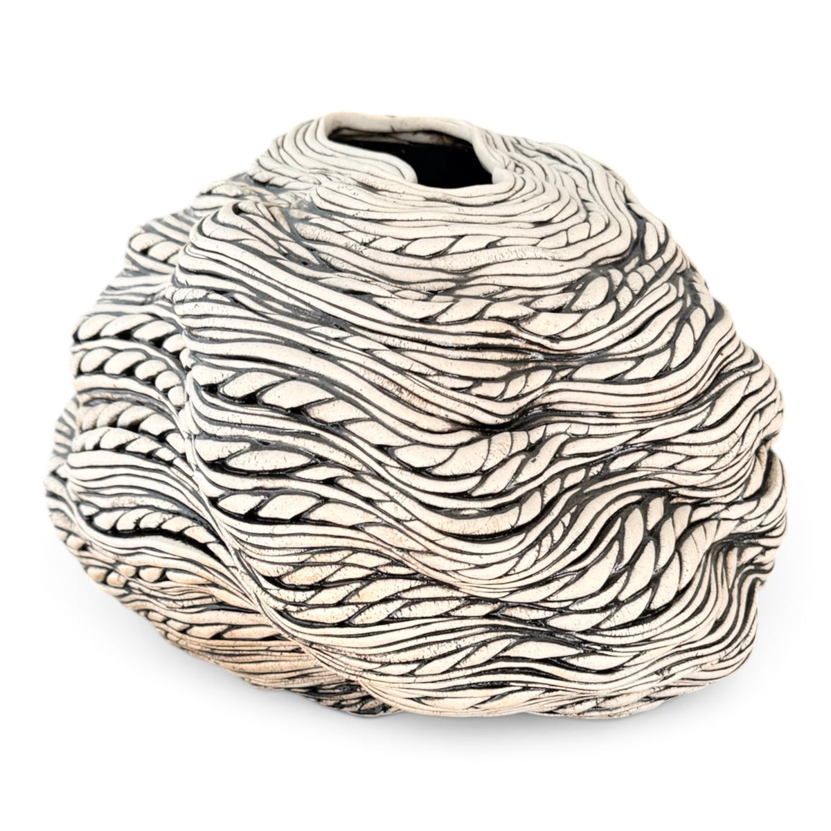 Striated Ceramic Vessel by Lynn DeMarco (b. 1975)