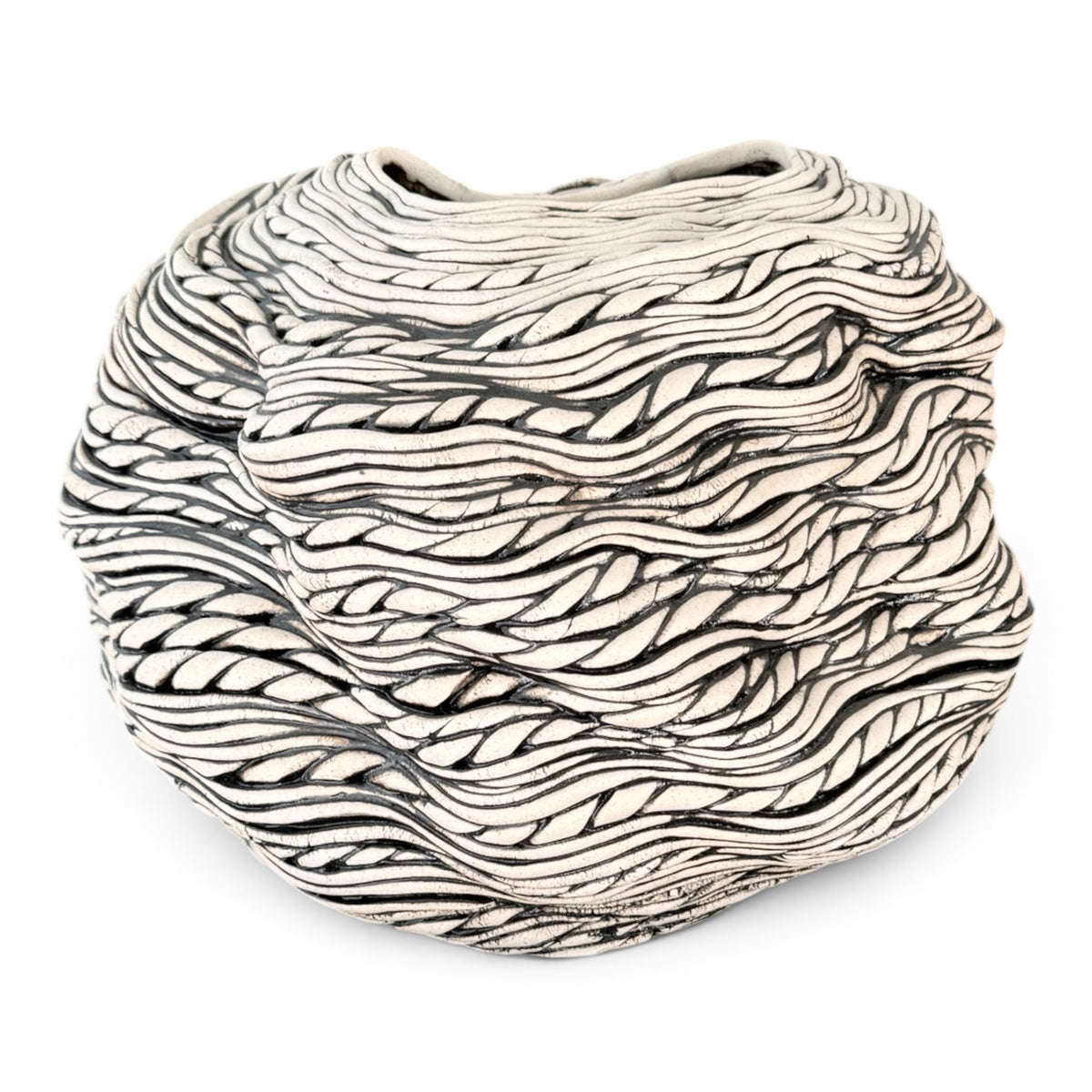 Striated Ceramic Vessel by Lynn DeMarco (b. 1975)
