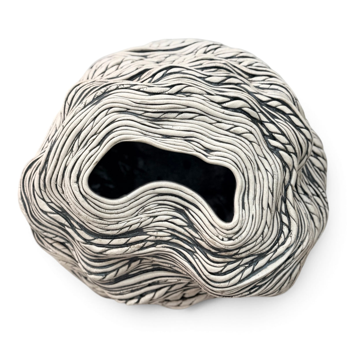 Striated Ceramic Vessel by Lynn DeMarco (b. 1975)