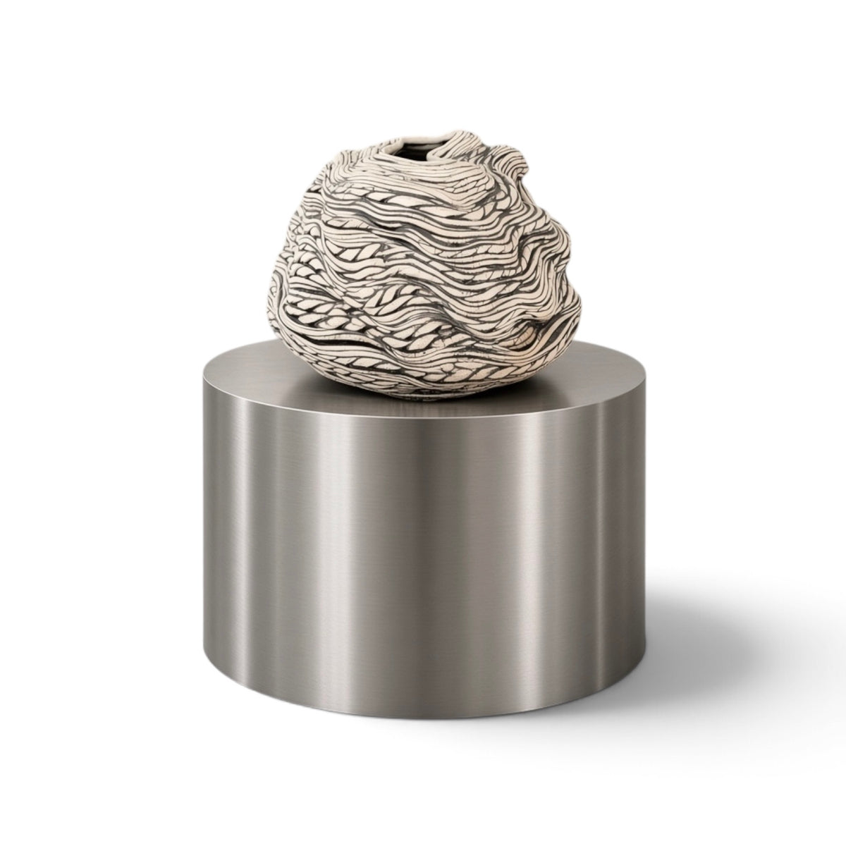 Striated Ceramic Vessel by Lynn DeMarco (b. 1975)