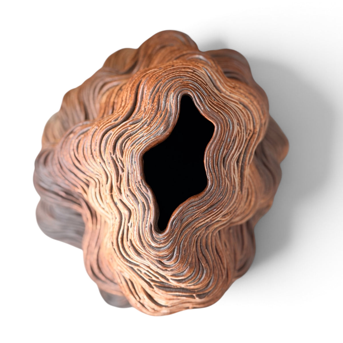 Striated Ceramic Vessel by Lynn DeMarco (b. 1975)