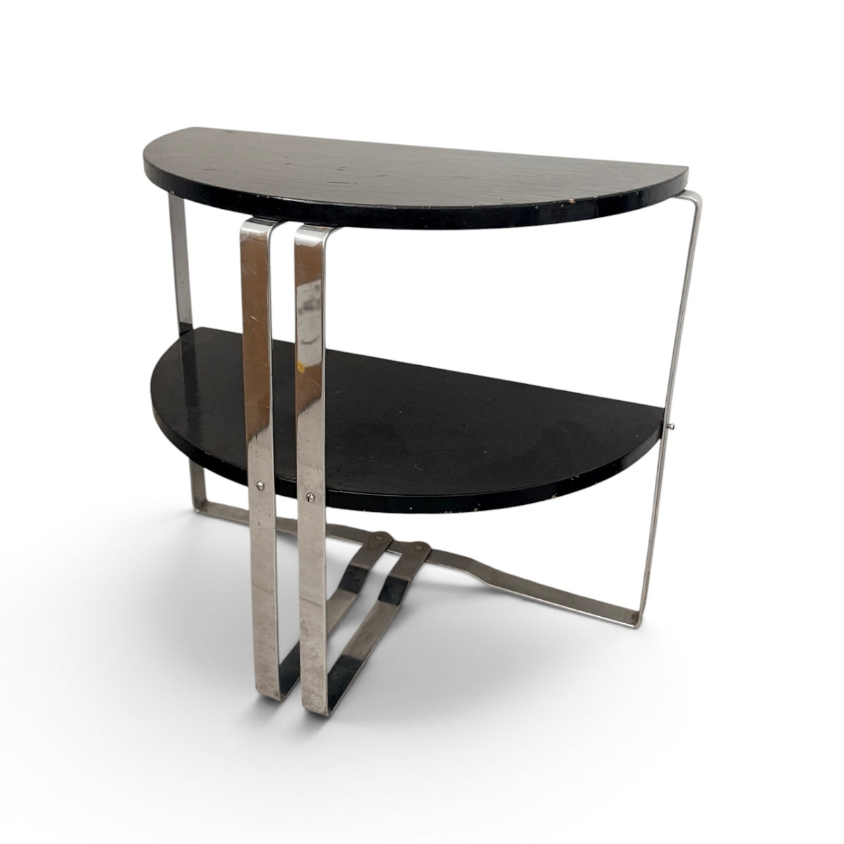 Art Deco / Bauhaus Demilune End or Side Table by Wolfgang Hoffmann for Howell, 1930s