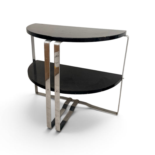 Art Deco / Bauhaus Demilune End or Side Table by Wolfgang Hoffmann for Howell, 1930s